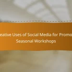 7 Creative Uses of Social Media for Promoting Seasonal Workshops