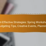 Cost-Effective Strategies: Spring Workshops, Budgeting Tips, Creative Events, Planning