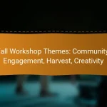 Fall Workshop Themes: Community, Engagement, Harvest, Creativity