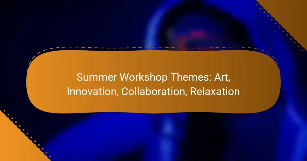 Summer Workshop Themes: Art, Innovation, Collaboration, Relaxation